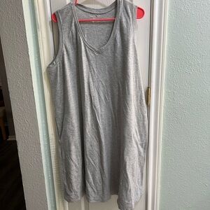 Gray Sleeveless Sleep Dress